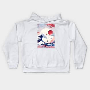 Sea japanese culture Kids Hoodie